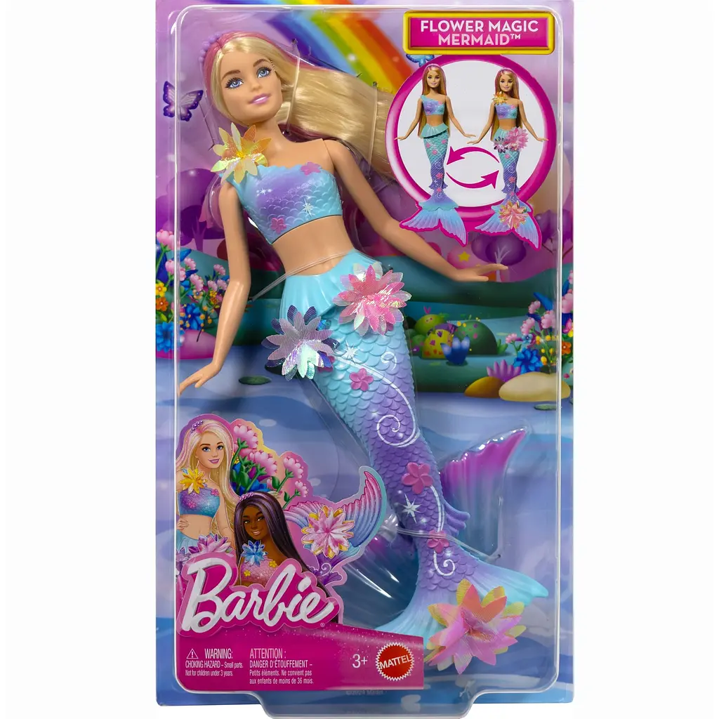 Лялька-русалонька Barbie Фантастичний світ Квіткова магія блондинка (JDM72) - фото 6
