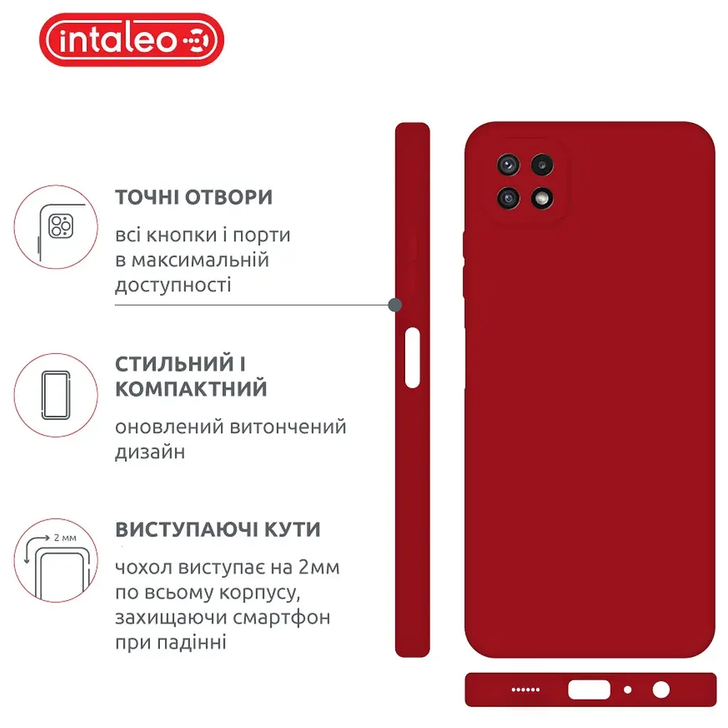 Чохол до мобільного телефона Intaleo SoftShell Samsung Galaxy A22 5G Red (1283126557965) - фото 4