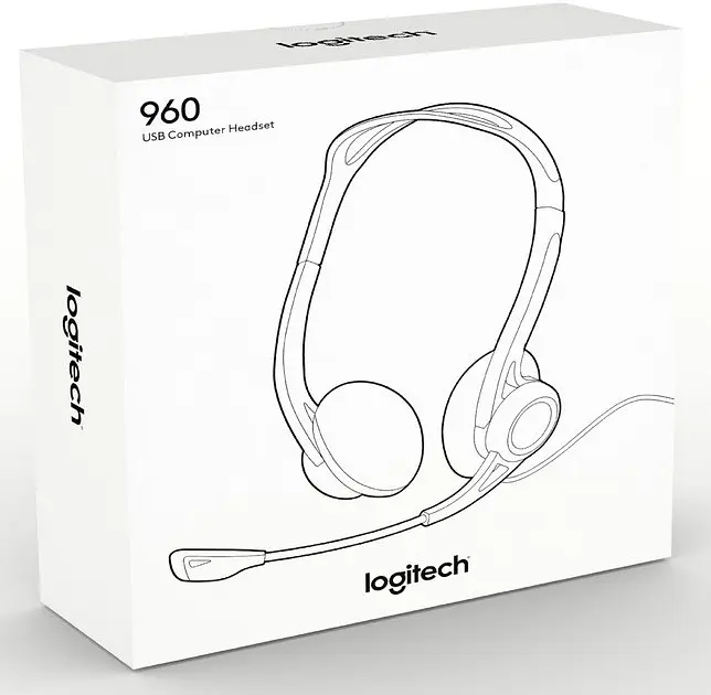 Наушники Logitech накладная гарнитура стерео Headset PC 960 Stereo Headset USB (981-000100) - фото 10