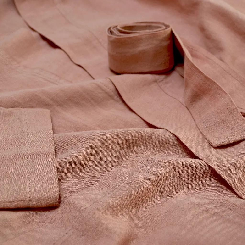 Халат-кимоно со льна Lotus Home - Madrida лососевый L/XL - фото 6