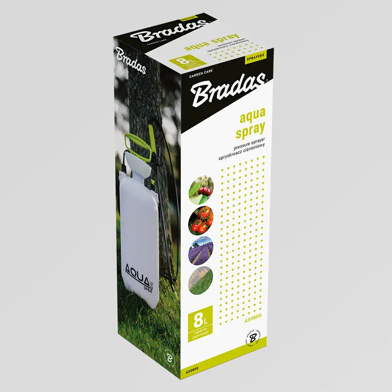 Пневматичний обприскувач Bradas AQUA SPRAY, 8 л, довжина штанги 57 см (AS0800) - фото 3