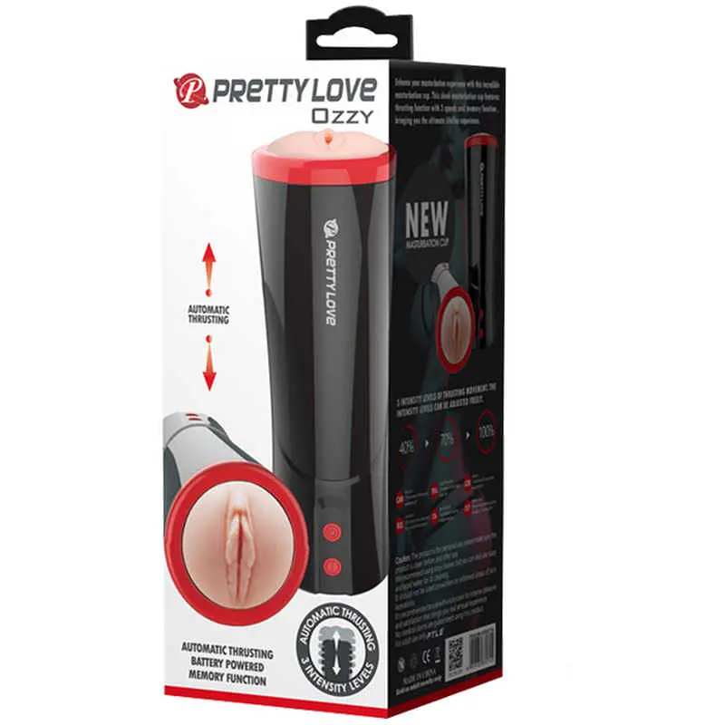 Мастурбатор Pretty Love Flesh Tube з імітацією фрикцій та звуковим супроводом, 24.6х9 см - фото 9