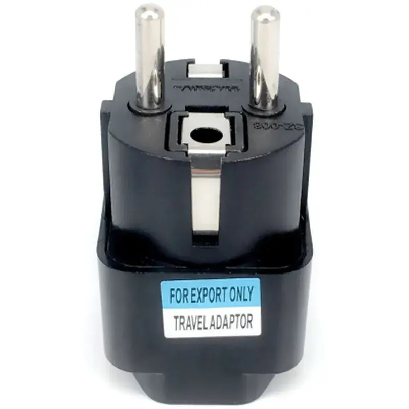 Перехідник US/UK/AU to EU Dynamode (EU Adapter black) - фото 2