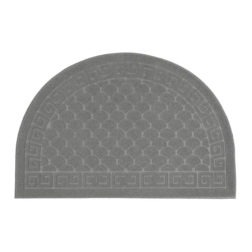 Килимок придверний Eco Fabric Луска півколо без кромки сірий 40 х 60 см (4060-018) - фото 3