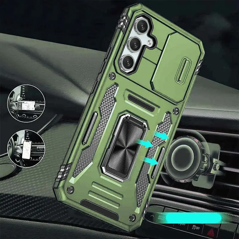 Чохол Epik ударостійкий Camshield Army Ring для Samsung Galaxy A35/A55 Оливковий/Army Green - фото 2
