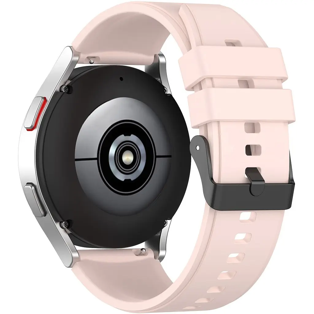 Ремешок GT для Huawei Watch GT2GT3 42mm - бежево-розовый ширина крепления 20мм силикон Watchbands (W28-0WB23865409) - фото 1
