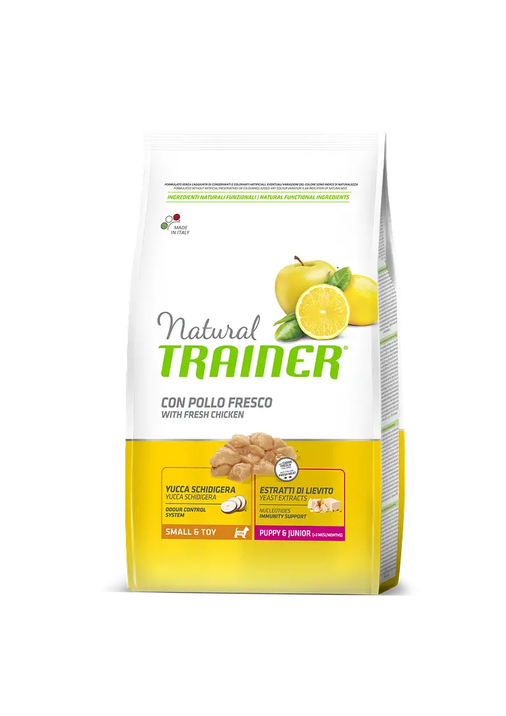 Сухий корм Trainer Natural Adult Mini Con Pollo Fresco Riso & Aloe Vera для дорослих собак дрібних порід 2 кг - фото 1
