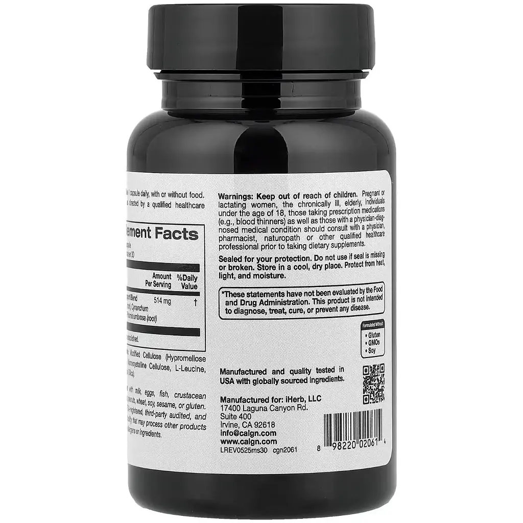 Підтримка під час менопаузи California Gold Nutrition Menopause Support 30 вегетеріанських капсул - фото 4