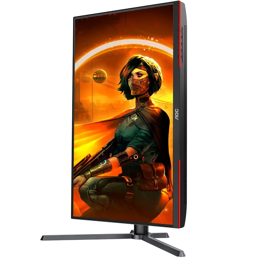 Монитор TFT 27" AOC Q27G3XMN/BK, MiniLED QHD IPS, 180Hz, 1ms, 2xHDMI, DP, HAS, Pivot, черно-красный (Q27G3XMN/BK) - фото 3