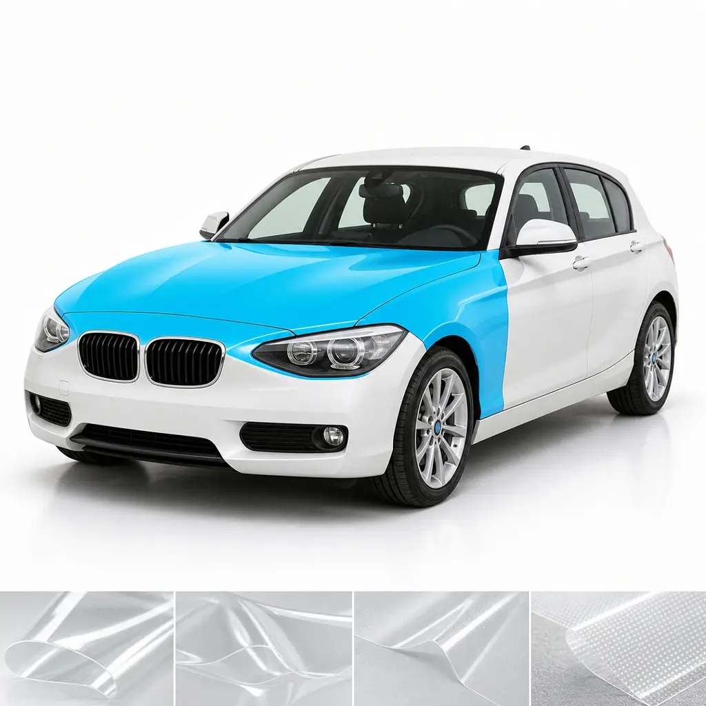 Антигравійна захисна бронеплівка за лекалами для BMW 1 Series F20 2011-2015 - капот і передні крила