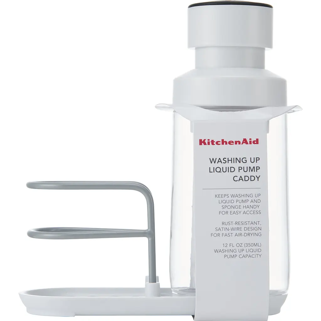 Диспенсер для моющего средства KitchenAid Sinkware с подставкой для губки белый (KEG887OSWH) - фото 6