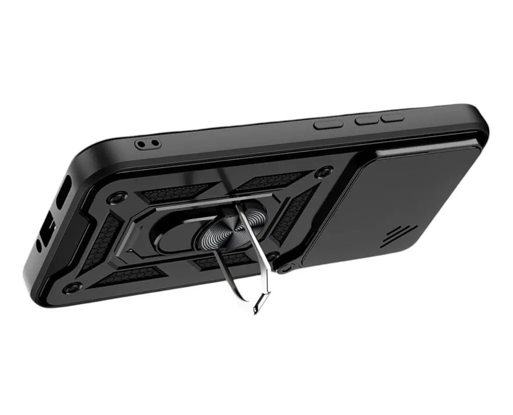 Чохол Primo Shockproof для Xiaomi 15T - протиударний, з підставкою і шторкою камери - Black - фото 5