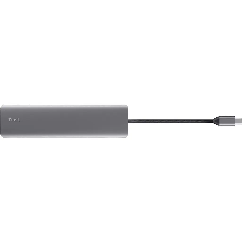 USB-Хаб Trust Dalyx 7in1 USB-C 2xUSB-А 3.2/2xUSB-С/2xHDMI/Display Port, Алюміній, 0.16м, Сірий (25661_TRUST) - фото 3