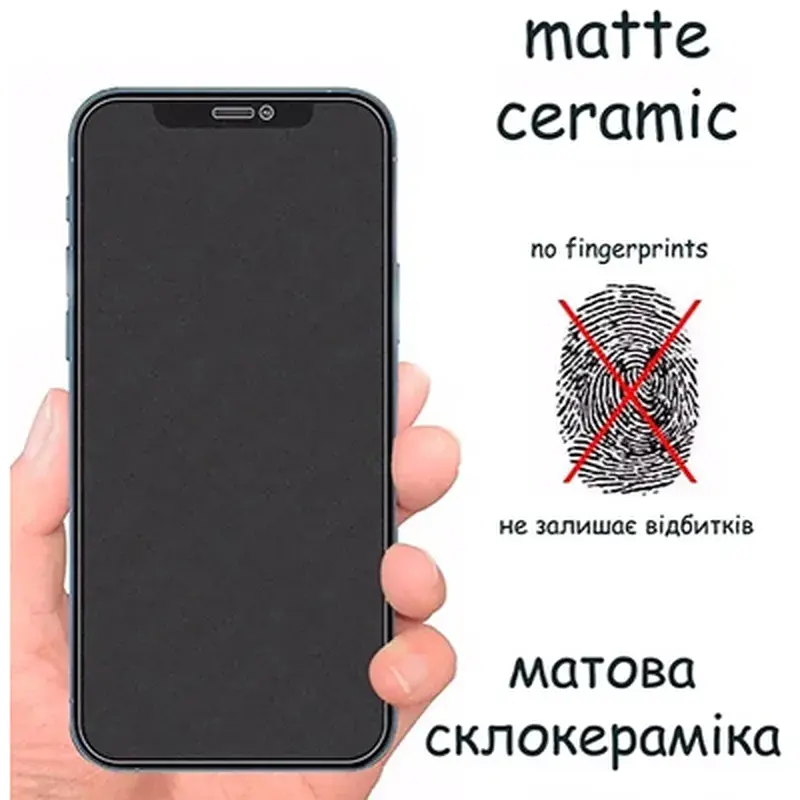 Скло захисне Drobak Apple iPhone 17e Matte Ceramics Anty Spy (151520) - фото 6