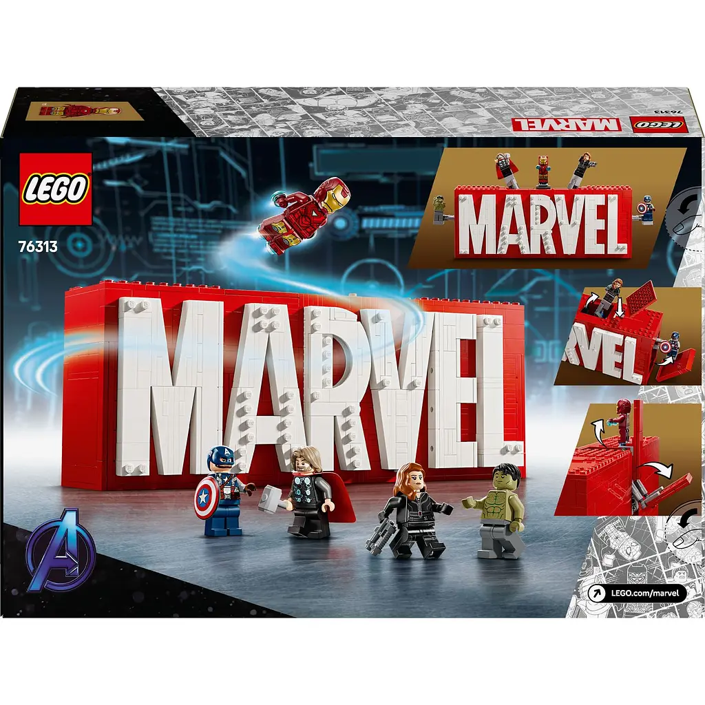 Конструктор LEGO Super Heroes Логотип і мініфігурки Marvel 931 деталь (76313) - фото 15