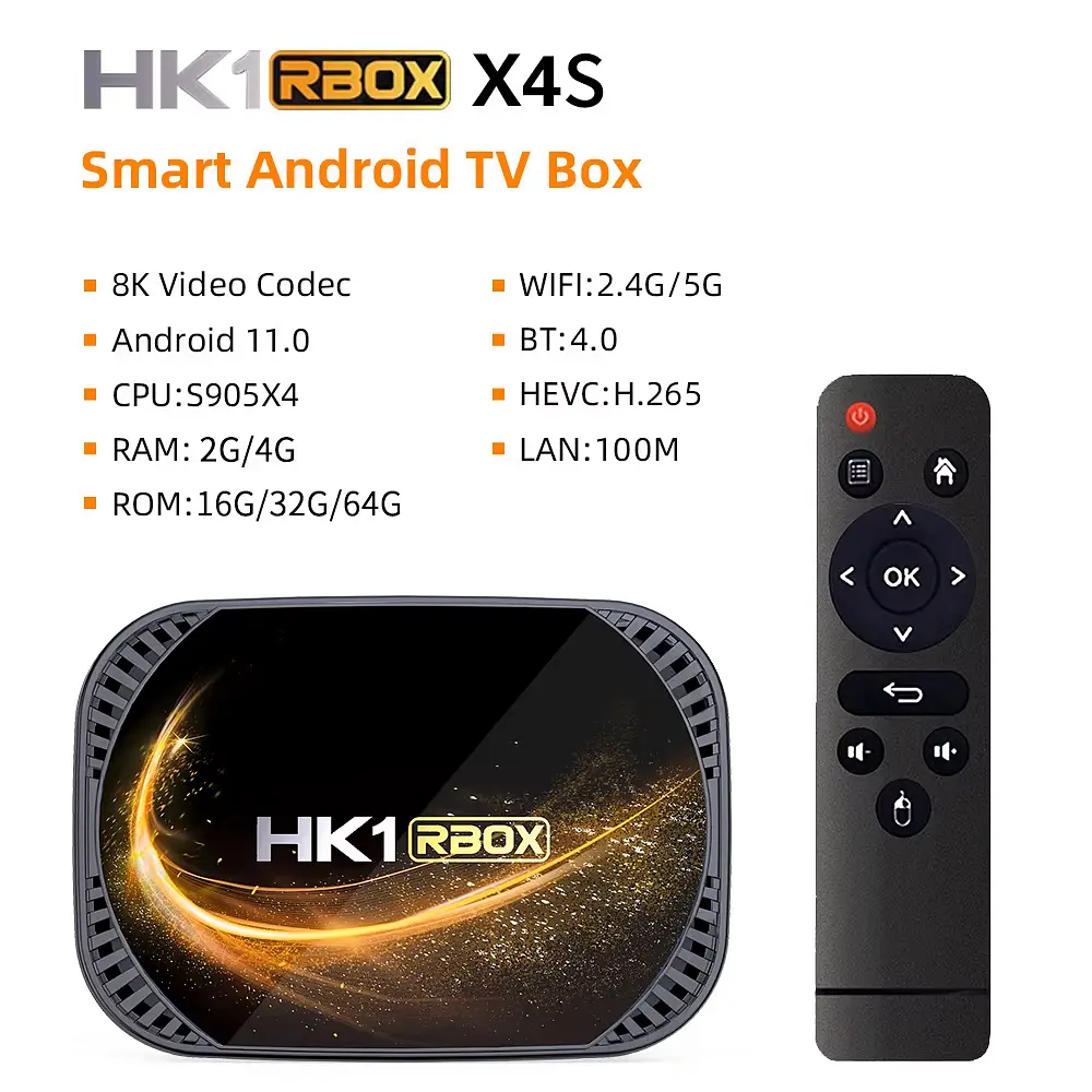 Смарт ТВ приставка HK1 X4S 4/128Gb Amlogic S905X4 Android 11.0 - фото 7