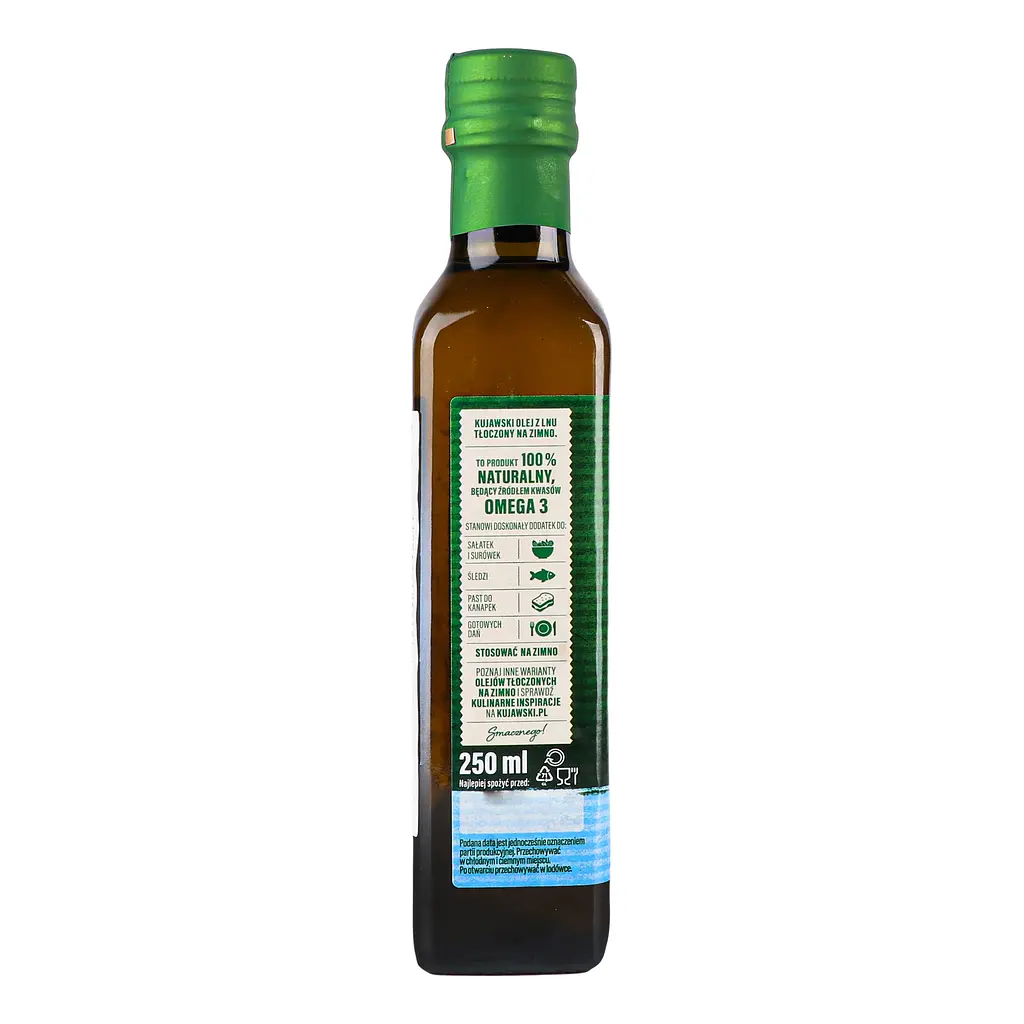 Масло льняное Kujawski нерафинированное первого отжима 0.25 л (924704) - фото 3