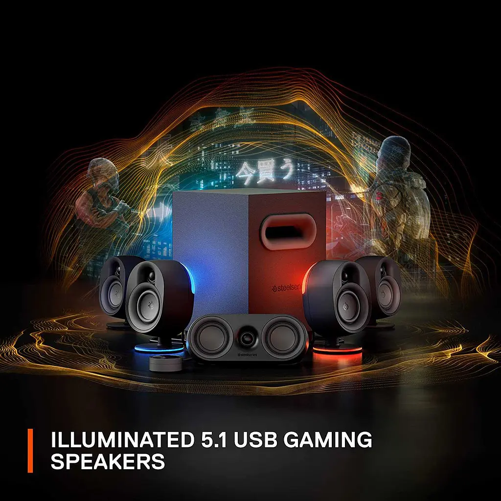 Акустическая система SteelSeries 5.1 Arena 9 Black (61549) - фото 2