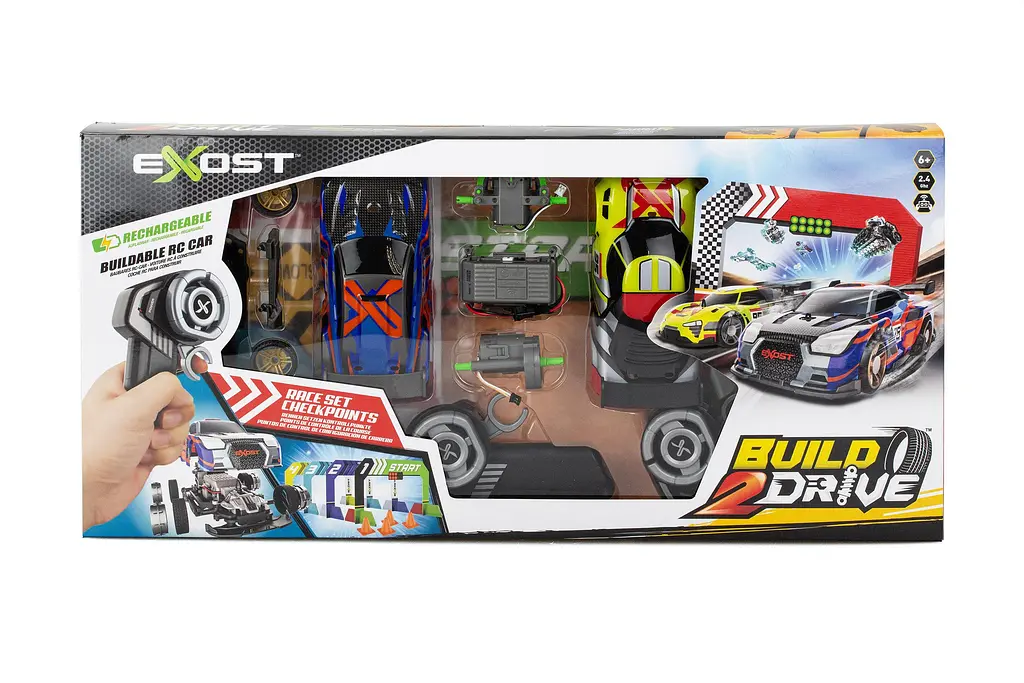 Ігровий набір "BUILD 2 DRIVE" DUO PACK RACE SET, РК, 2,4 GHz (ГГц), жовта та синя Silverlit Art.20705 - фото 2