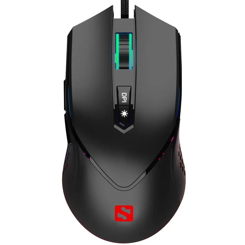 Комп'ютерна мишка Sandberg Azazinator Mouse 6400 RGB ігрова 6400dpi. 7кн.Huano чорна (640-20) - фото 4