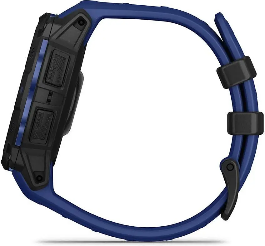 Смарт-часы Garmin Instinct 3 45mm AMOLED Black with Blue Band (010-02936-03) - фото 7