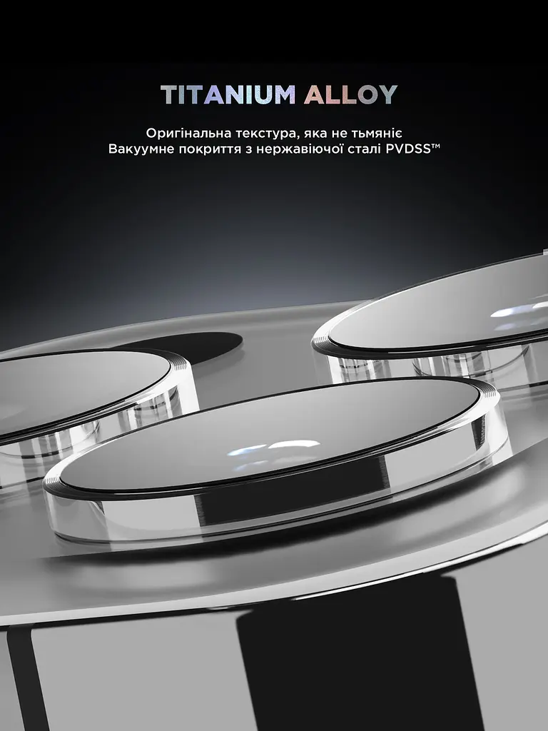 Захисне скло для камери Apple iPhone 16 Pro/16 Pro Max, Supreme BI, сріблястий колір, з рамкою, глянцеве скло для захисту лінз, протиударне, прозоре, з клейовим шаром по контуру, не впливає на якість фото, ArmorStandart (ARM79421) - фото 7