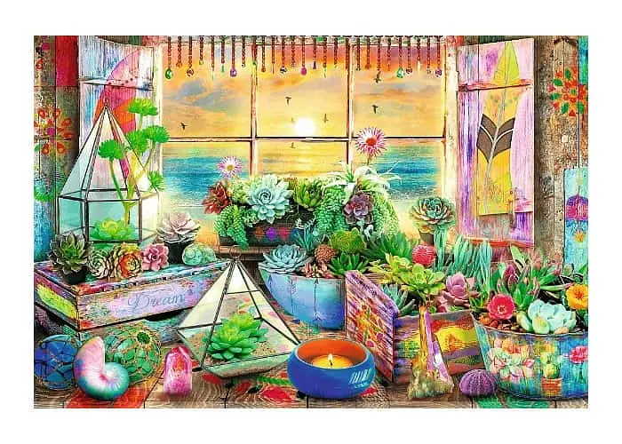 Пазл Trefl дерев'яний фігурний Будиночок на пляжі 500+1 ел. (20166) - фото 2