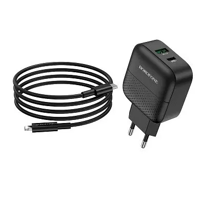 Зарядное устройство для Borofone BA46A Premium блок и кабель Usb-c to iPhone - фото 2