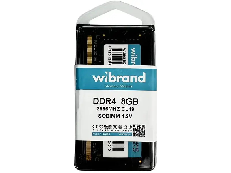 Модуль памяті Wibrand 8 GB SO-DIMM DDR4 2666 MHz (WI2666DDR4S/8GB) - фото 3