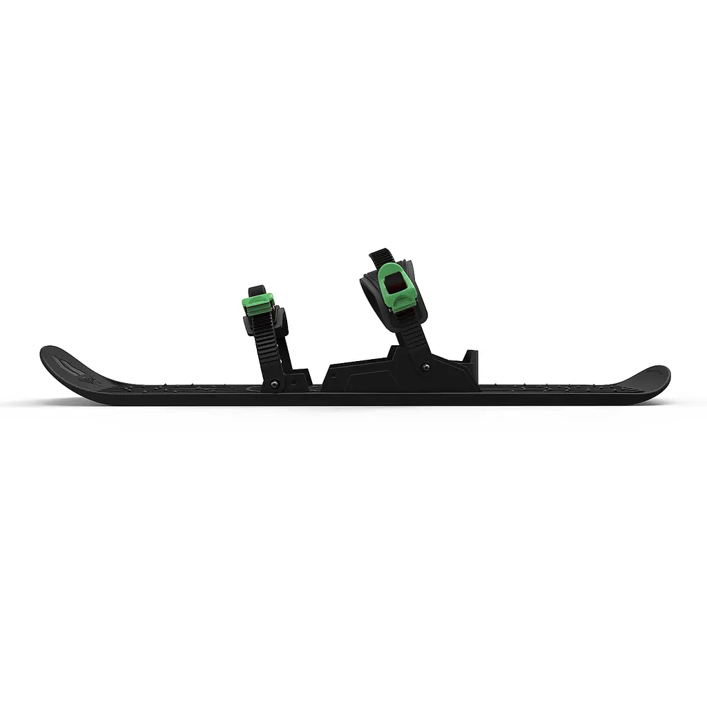 Санки-лыжа Plastkon OneFoot Miniski черная с зеленой (49652) - фото 3