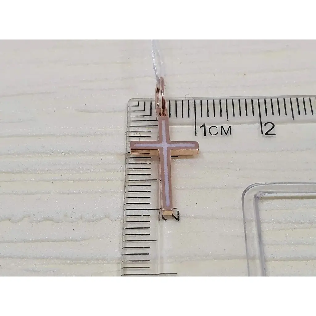 Золотий хрестик Харківська ювелірна фабрика з емаллю. 11589-МЕБЕЛ - фото 4