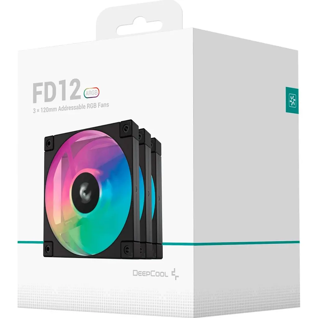 Комплект корпусних вентиляторів Deepcool FD12 ARGB 3-Pack Black (R-FD12-BKAPN3-G) [177887] - фото 10
