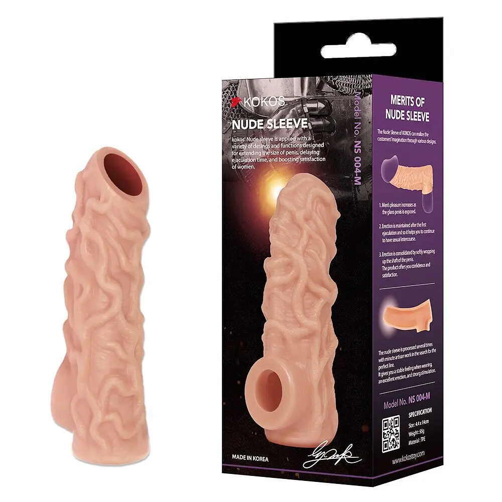 Насадка на член Kokos Nude Sleeve NS 004, L - фото 7