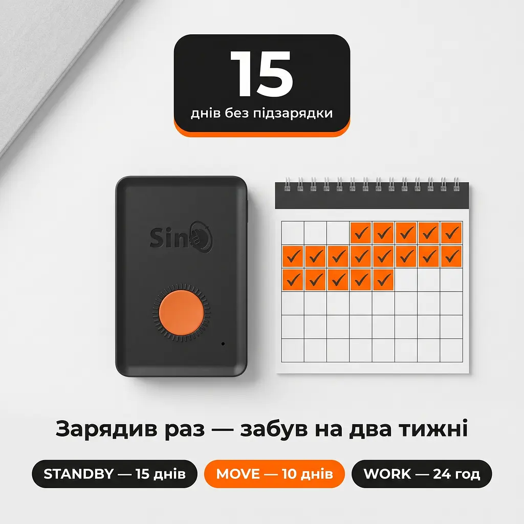 SinoTrack ST-904 2G | Міні GPS трекер з вбудованим акумулятором 1200 mAh, мікрофоном, кнопкою SOS та безкоштовним моніторингом для авто, дітей, тварин і літніх людей - фото 6
