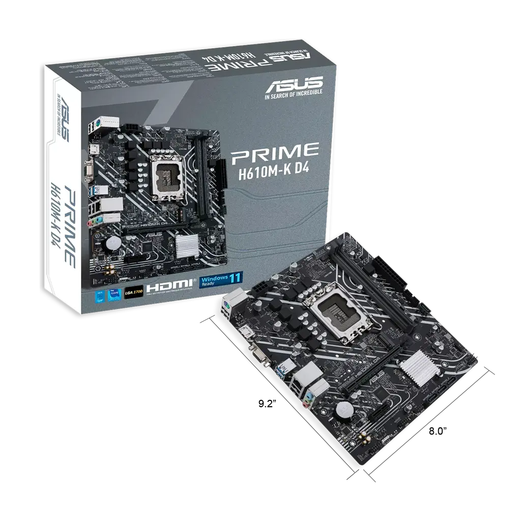Материнська плата Asus H610M-K Prime D4 LGA 1700 (PRIME H610M-K D4) - фото 4