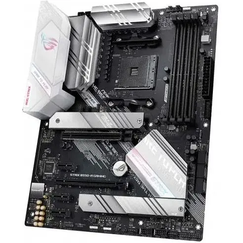 Материнська плата Asus Rog Strix AM4 (B550) B550-A Gaming, B550, 4xDDR4, CrossFire, Int.Video(CPU), 6xSATA3, 2xM.2, 1xPCI-E 16x 4.0, 1xPCI-E 16x 3.0, 3xPCI-E 1x 3.0, ROG SupremeFX, I225-V, 8xUSB3.2/6xUSB2.0, HDMI/DP, ATX - фото 4