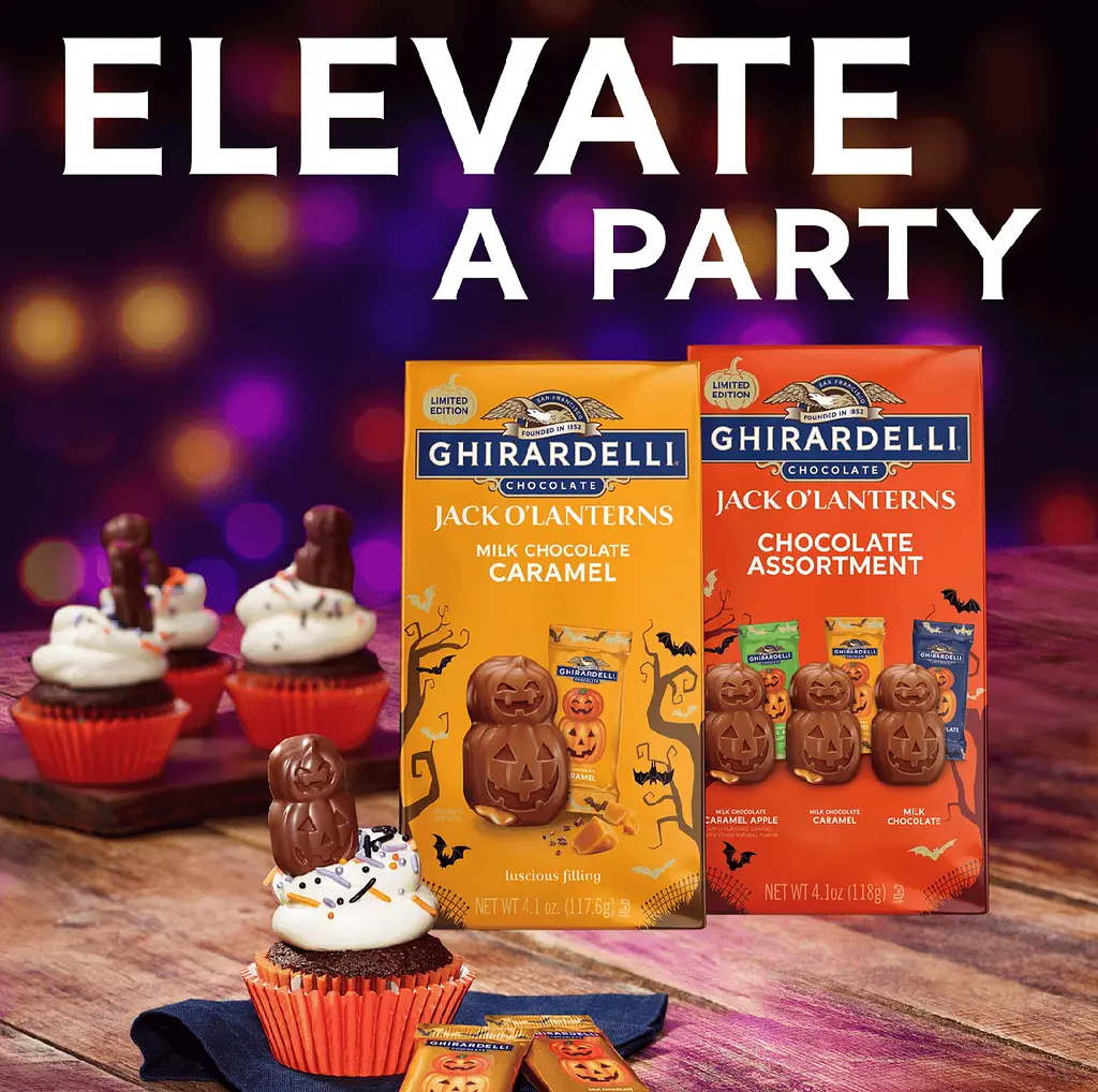 Шоколадні цукерки Ghirardelli Jack O' Lanterns Chocolate Assortment 118г - фото 7