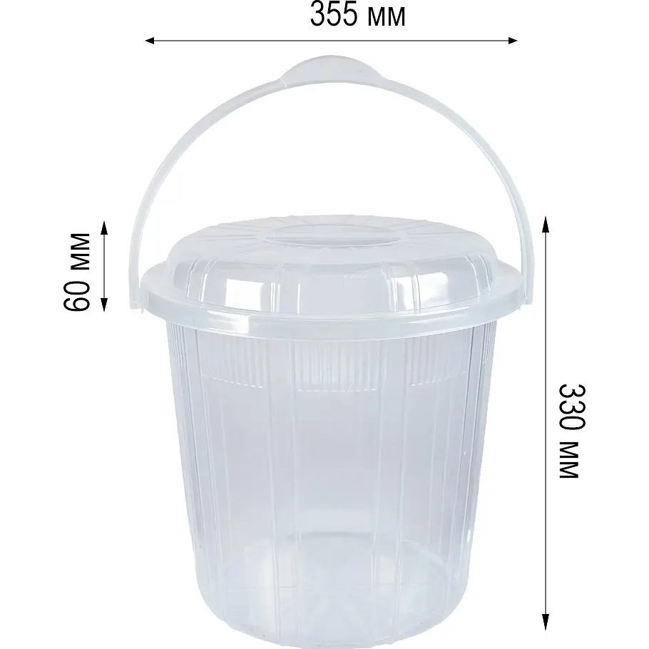 Відро Stars Plast прозорий 21 л (94337/проз) - фото 3