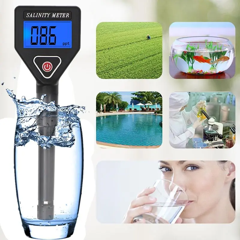 Солемер для воды (tds метр) профессиональный KKMOON Salinity-98305, измеритель солености воды (100661) - фото 2