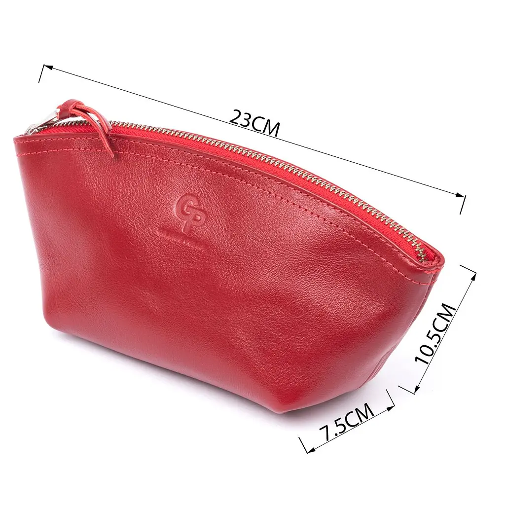 Жіноча косметичка зі шкіри Amelin Grande Pelle 11303 червона - фото 3