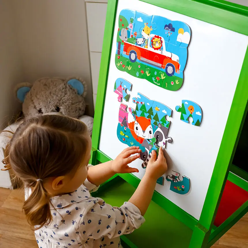 Пазли на магніті Vladi Toys А5 Весела поїздка, англійська мова, 12 елементів (VT3205-97) - фото 3