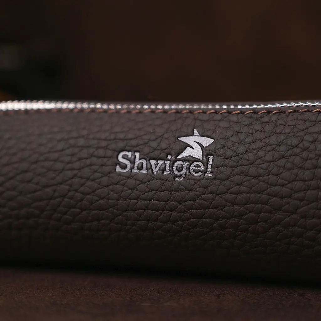 Матова шкіряна ключниця Shvigel 16545 коричнева - фото 9