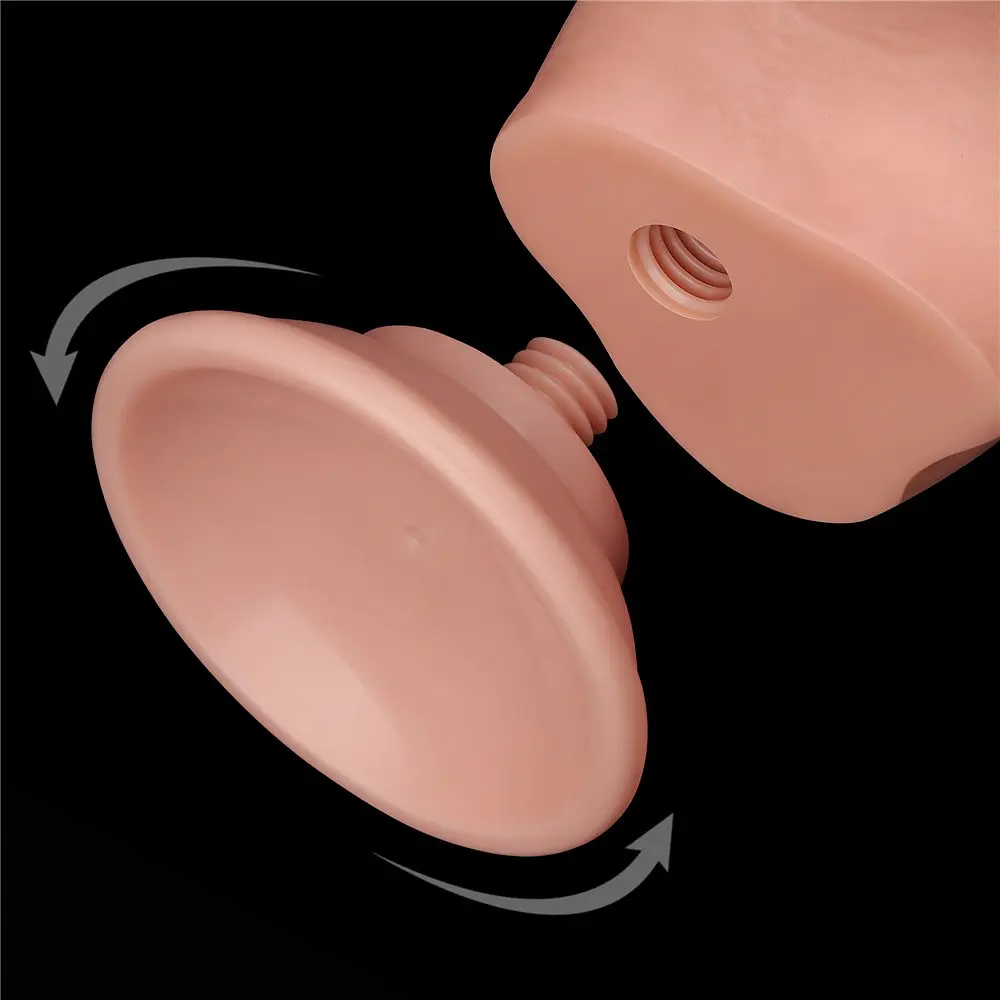 Фаллоимитатор Sliding-Skin Dual Layer Dong 7.5'' 19.5 см телесный - фото 14