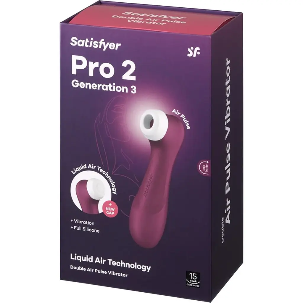 Вакуумний стимулятор Satisfyer Pro 2 Generation 3 with Liquid Air Wine Red (SO7772) [95326] - фото 13
