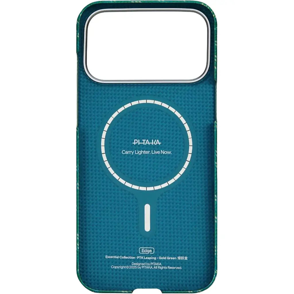 Чохол Pitaka Ultra-Slim Monogram для Apple iPhone 17 Pro Max Gold/Green (KI1701PTKP) [157997] - фото 4
