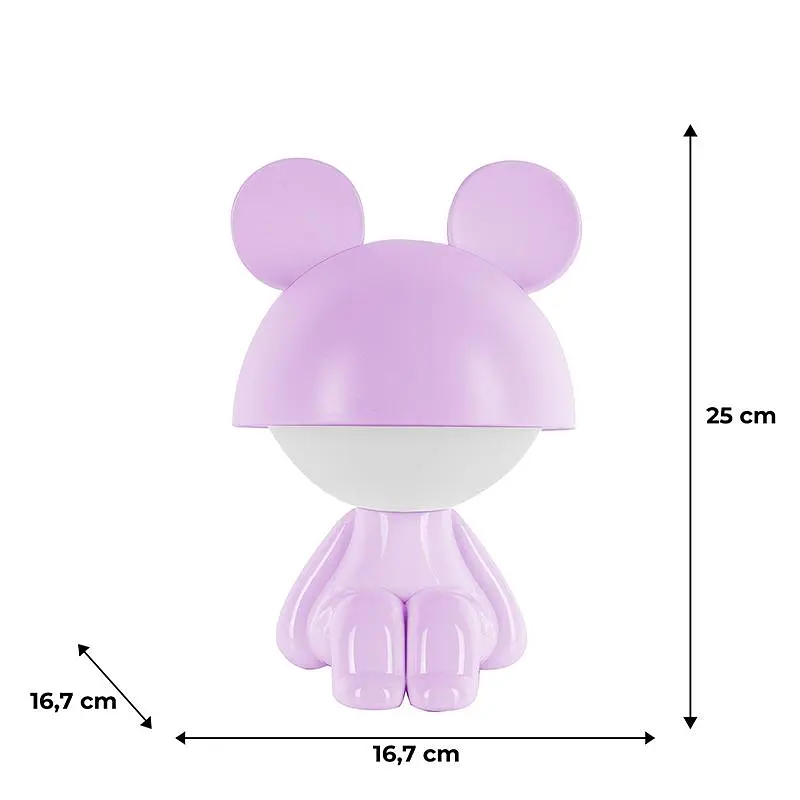 Світильник-нічник Kite LED з акумулятором Cute Mouse фіолетовий (K25-316-2-5) - фото 5