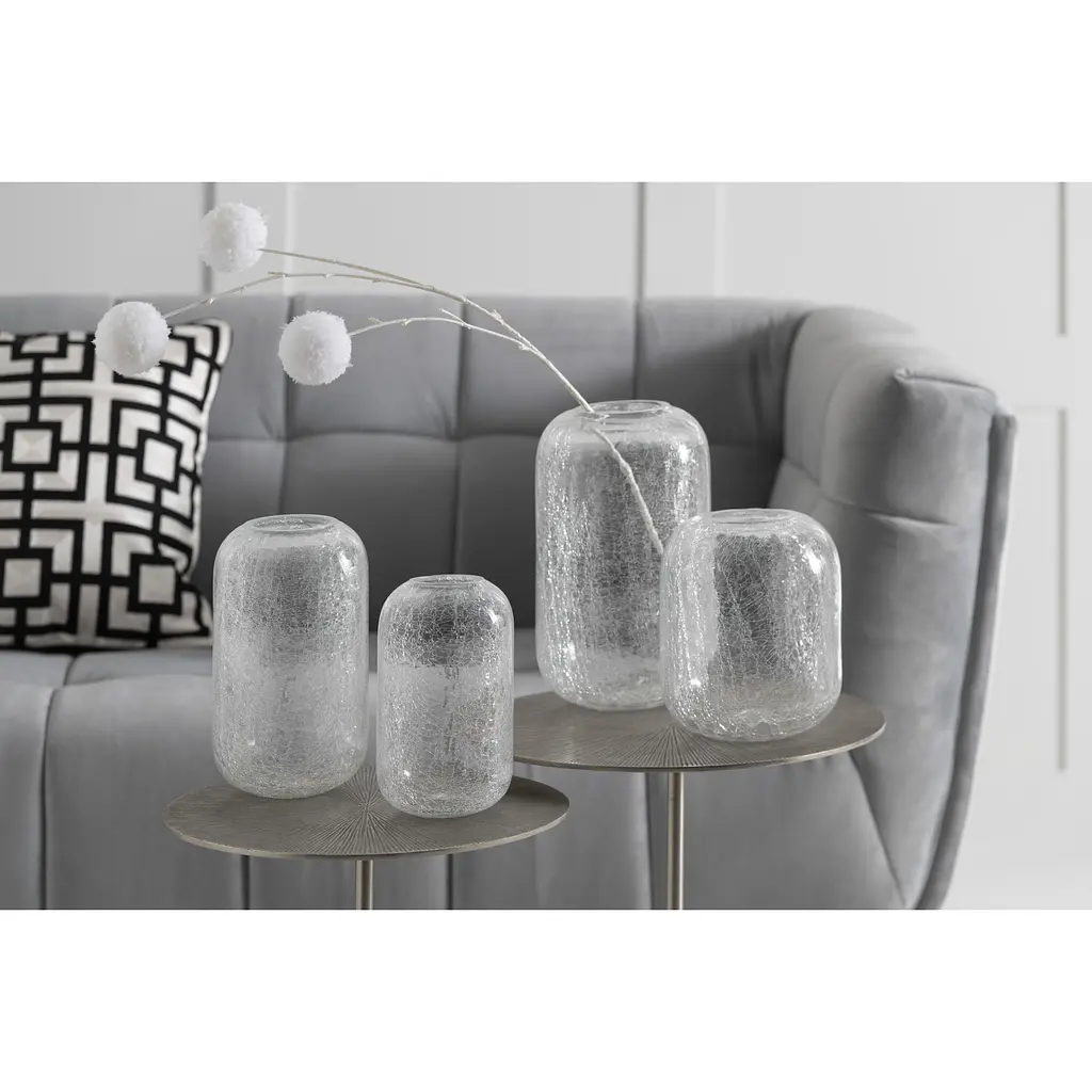 Ваза-подсвечник J-Line с эффектом разбитого стекла 17x20 см (36156) - фото 3