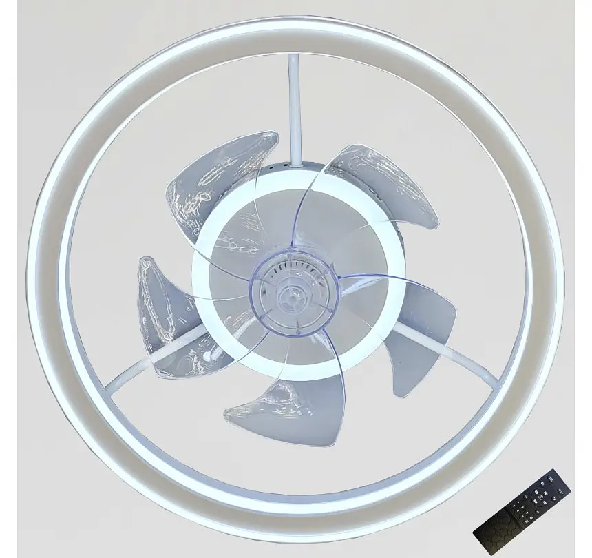 Стельова LED-люстра-вентилятор Artlight WG5114AWH, біла, 55 Вт, від 10-18 м² - фото 4