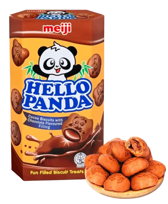 Шоколадне печиво Meiji Hello Panda Cocoa Biscuits Chocolate 42г - фото 3
