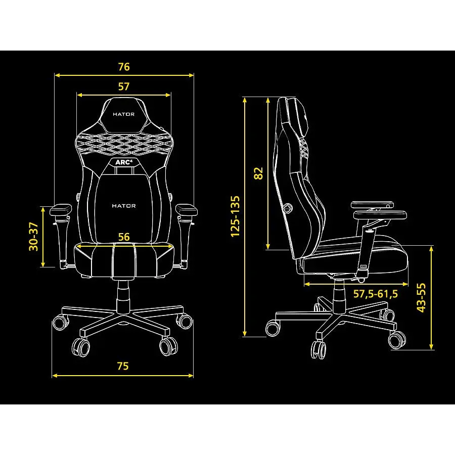 Геймерське крісло Hator Arc 4 XXL Velour Black (HTC4440XXL) [170575] - фото 9